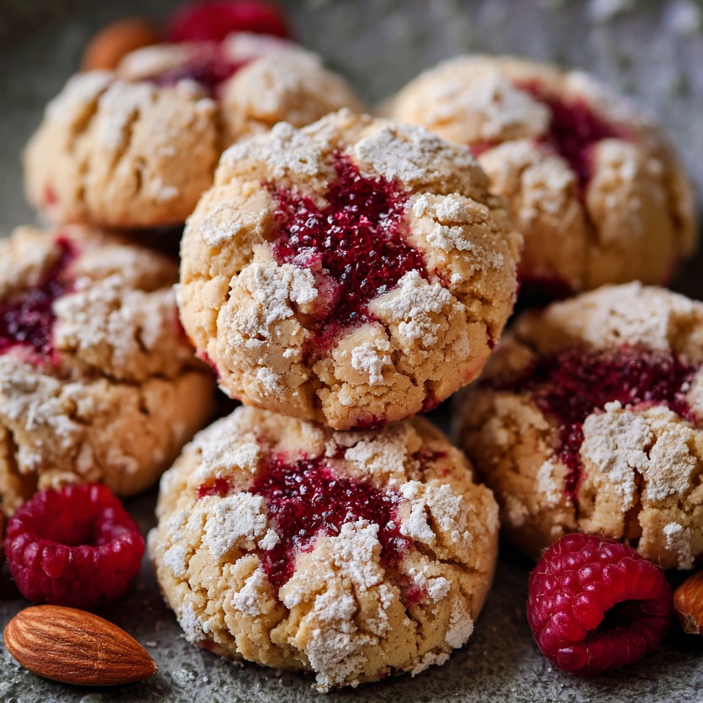 Best Raspberry Amaretti Cookies with Almond Flour