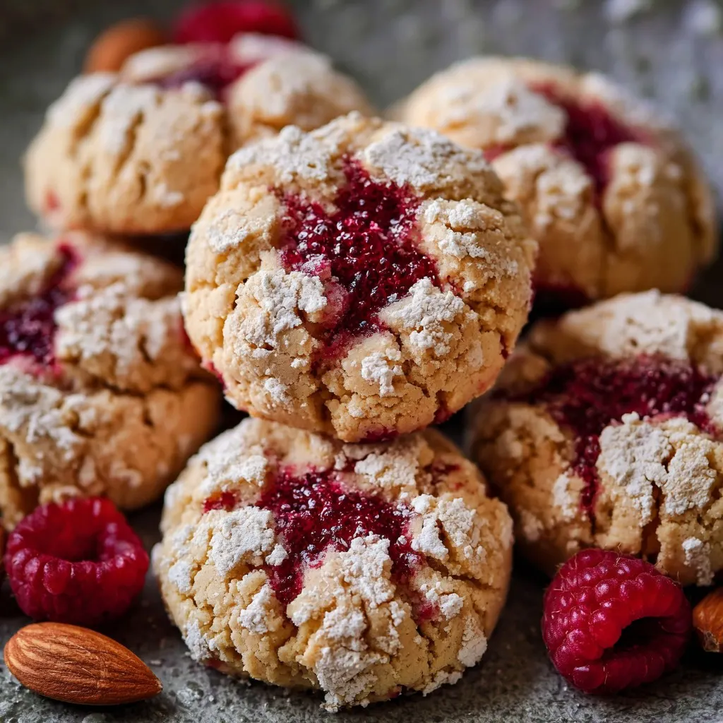 Best Raspberry Amaretti Cookies with Almond Flour