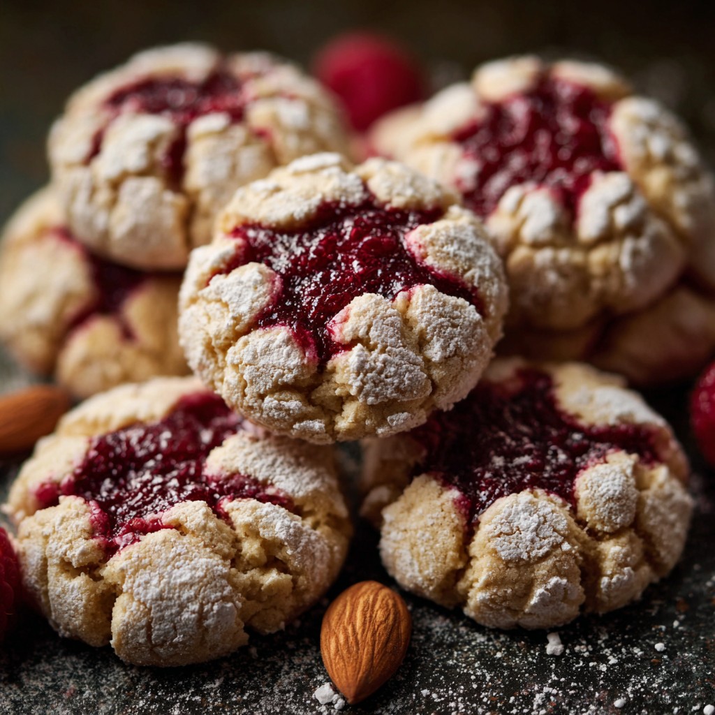 Best Raspberry Amaretti Cookies with Almond Flour