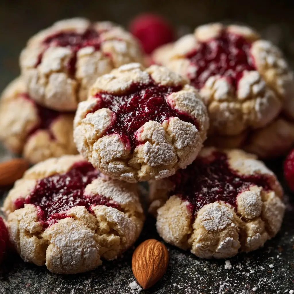 Best Raspberry Amaretti Cookies with Almond Flour