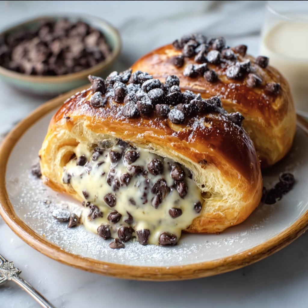 Breakfast Chocolate Chip Vanilla Custard Brioche