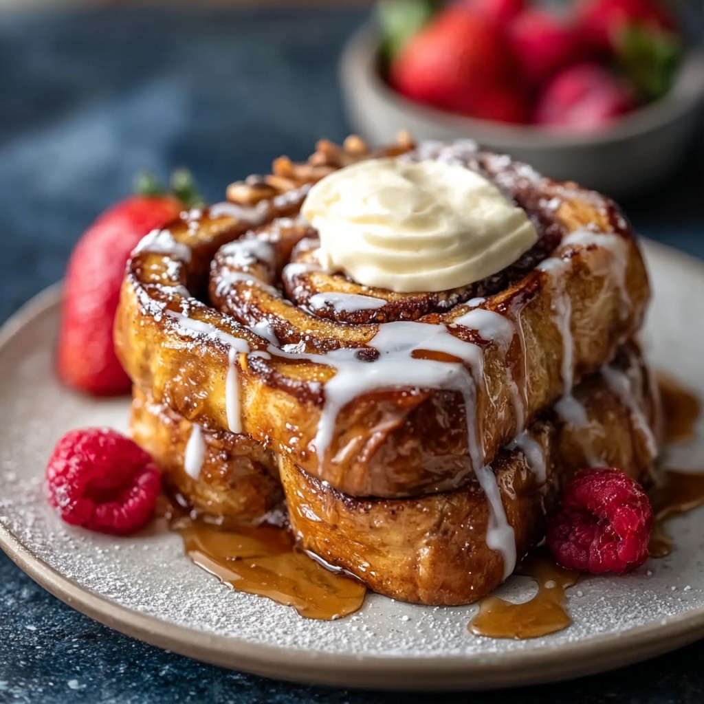 Breakfast Cinnamon Roll French Toast