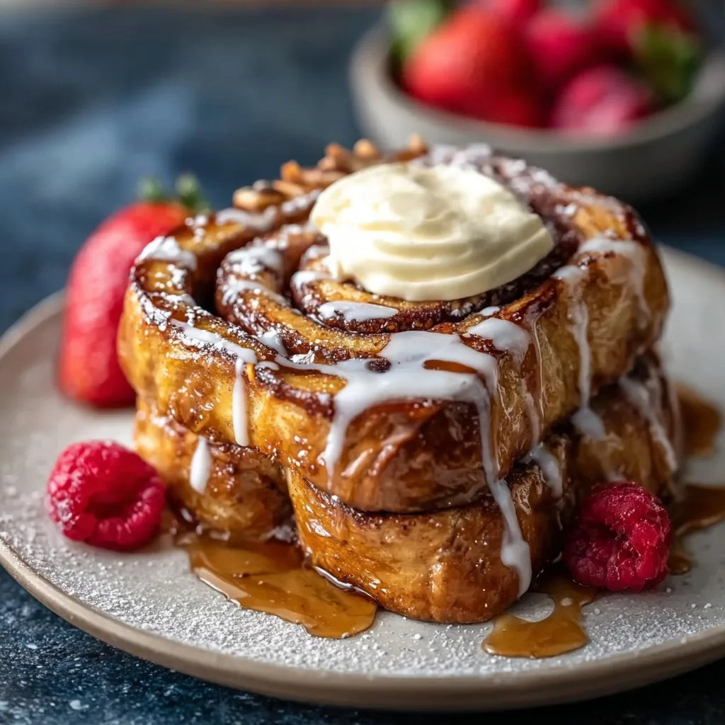 Breakfast Cinnamon Roll French Toast 1 Breakfast Cinnamon Roll French Toast