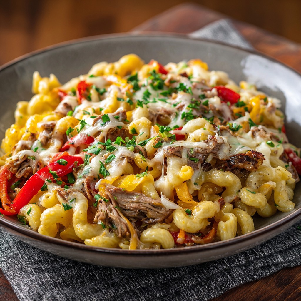 Budget-Friendly Philly Cheesesteak Pasta