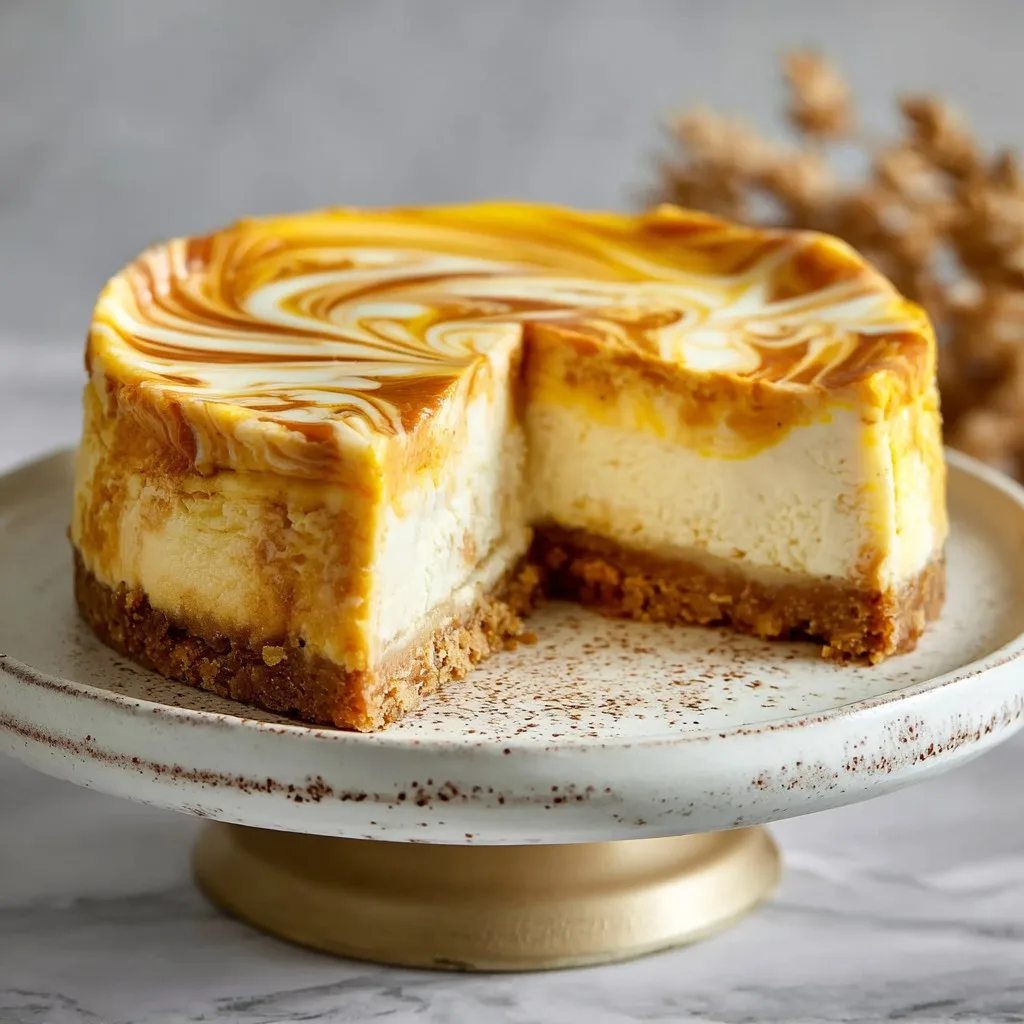Cheesecake with Pumpkin Swirl