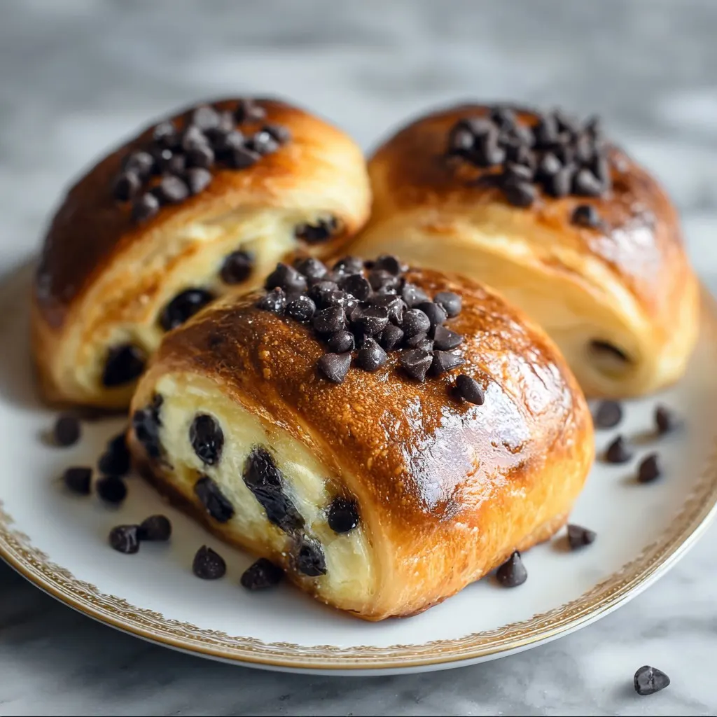 Chocolate Chip Vanilla Custard Brioches