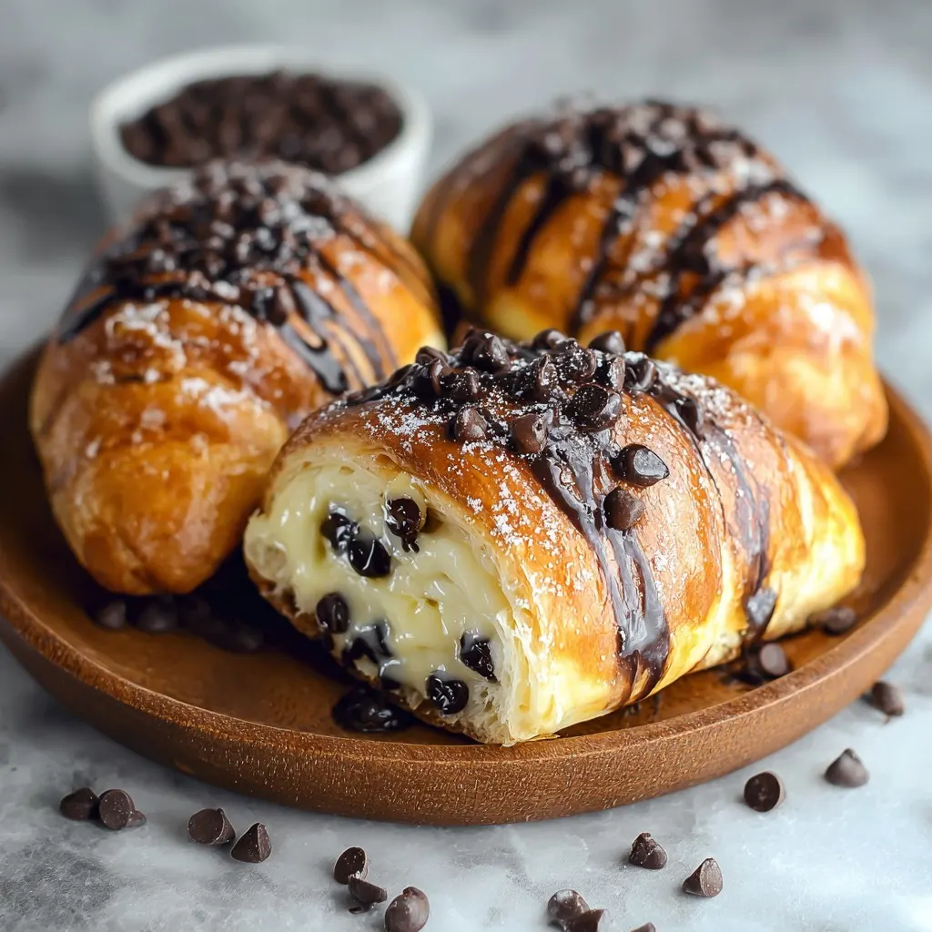 Chocolate Chip Vanilla Custard Brioches 1 Chocolate Chip Vanilla Custard Brioches