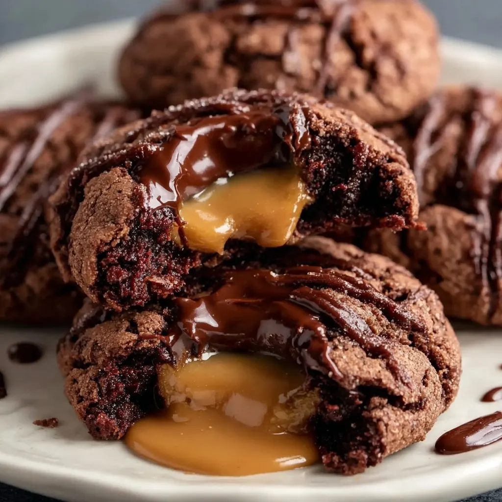 Chocolate Peanut Butter Lava Cookies