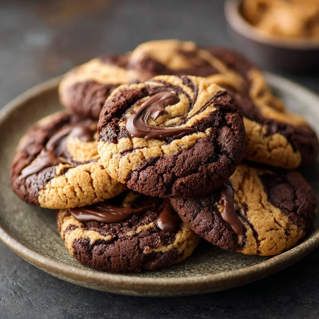Chocolate Peanut Butter Swirl Cookies 1 Chocolate Peanut Butter Swirl Cookies