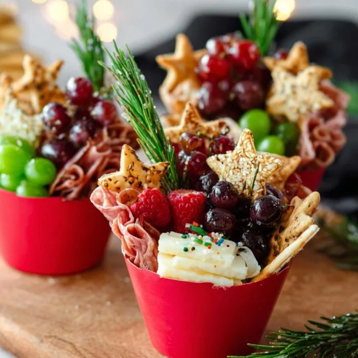 Christmas Charcuterie Cups