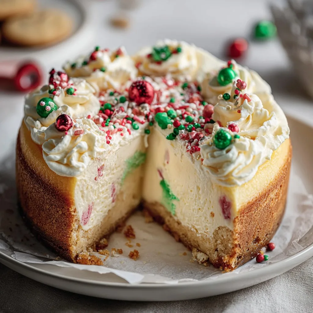 Christmas Sugar Cookie Cheesecake 1 Christmas Sugar Cookie Cheesecake