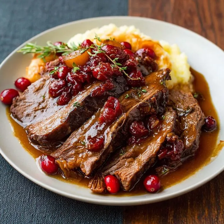Cranberry Balsamic Roast Beef Recipe
