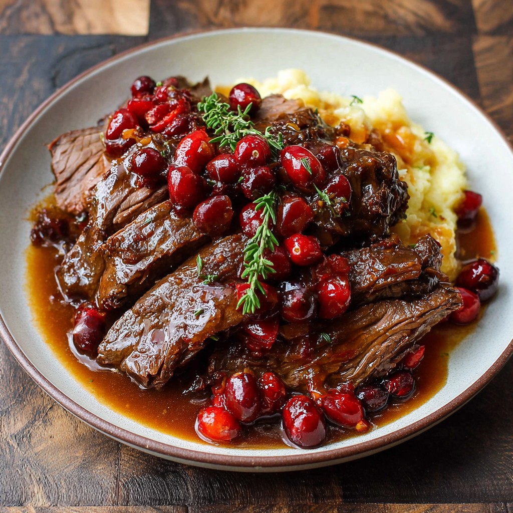 Cranberry Balsamic Roast Beef Recipe