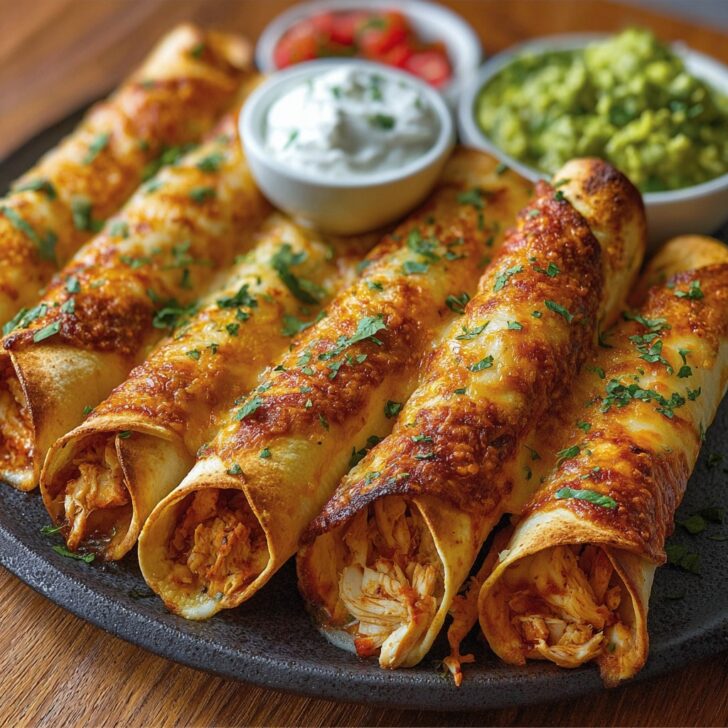 Crunchy Oven-Baked Chicken Taquitos