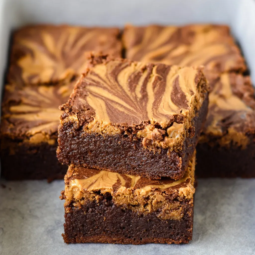 Easy Peanut Butter Swirl Brownies 1 Easy Peanut Butter Swirl Brownies