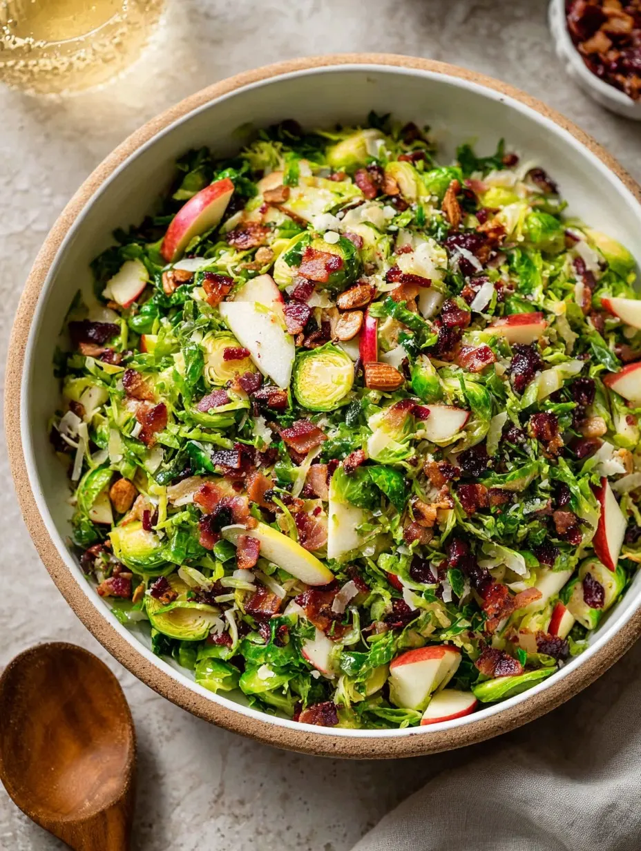 Fall Brussels Sprouts Salad with Bacon and Apple 2 Fall Brussels Sprouts Salad with Bacon and Apple