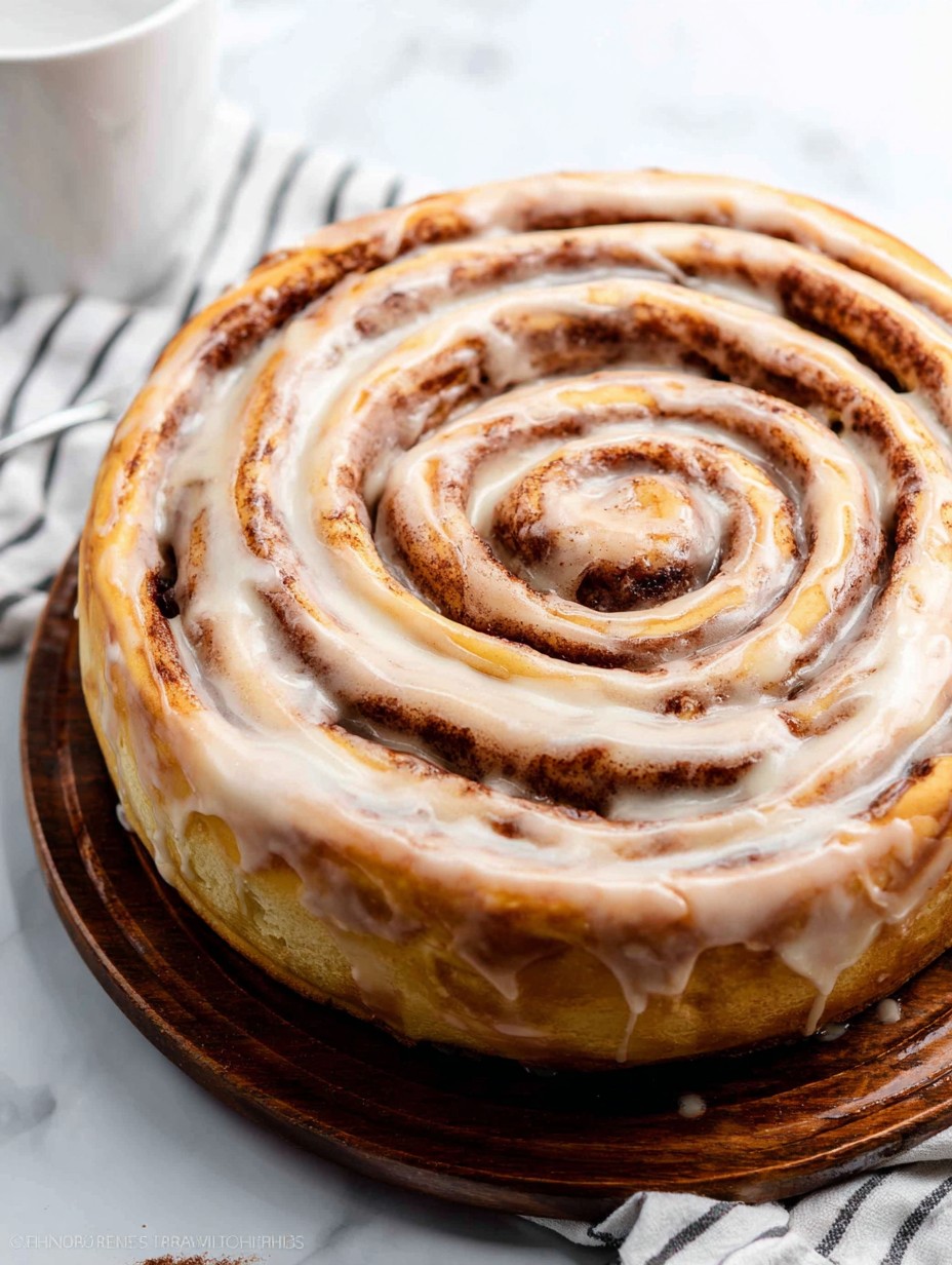 Giant Cinnamon Roll Cake