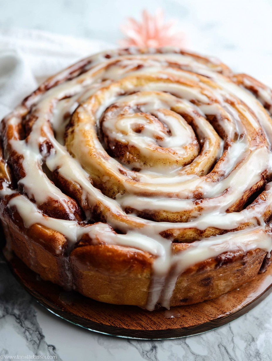 Giant Cinnamon Roll Cake