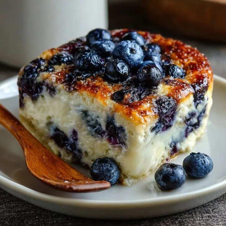 Healthy Blueberry Cottage Cheese Breakfast Bake