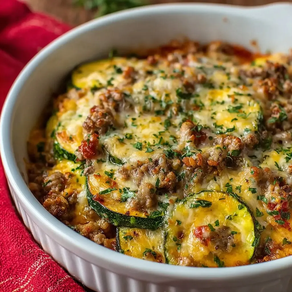 Healthy Comfort Ground Turkey Zucchini Casserole 1 Healthy Comfort Ground Turkey Zucchini Casserole