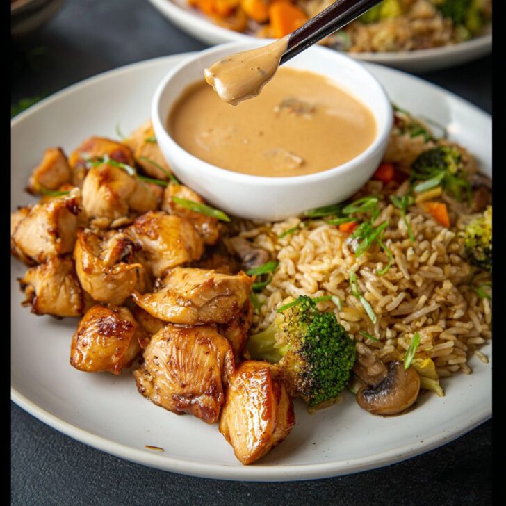Hibachi Chicken with Fried Rice and Vegetables