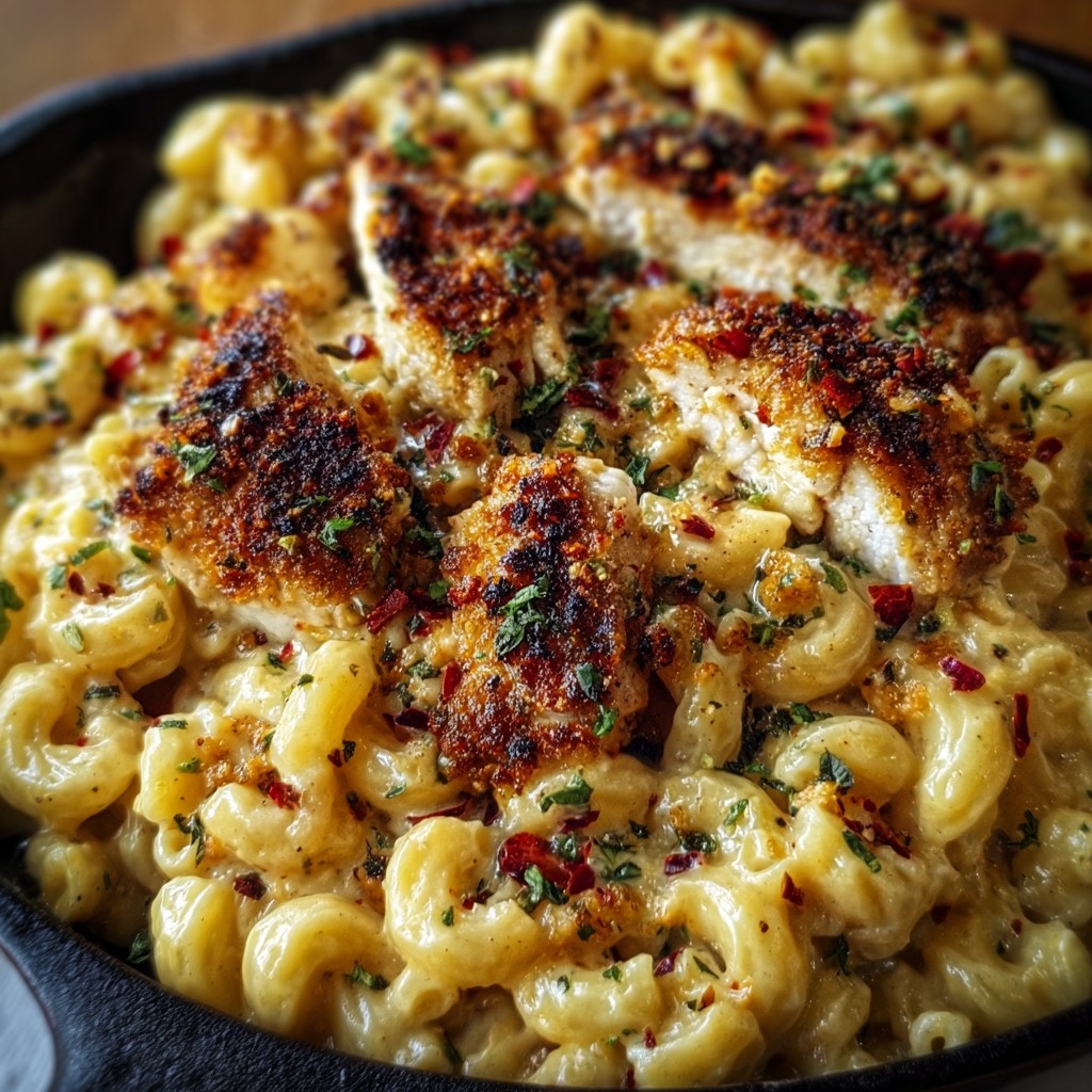 Honey Pepper Chicken Mac and Cheese