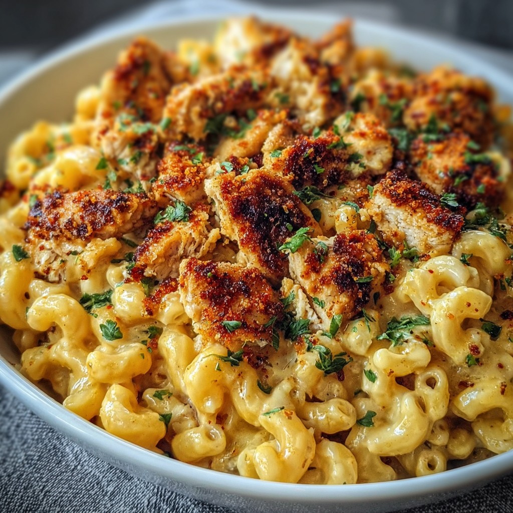 Honey Pepper Chicken Mac and Cheese