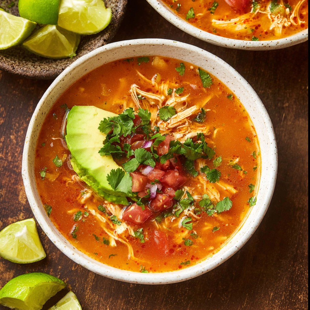 Instant Pot Chicken Tortilla-Less Soup