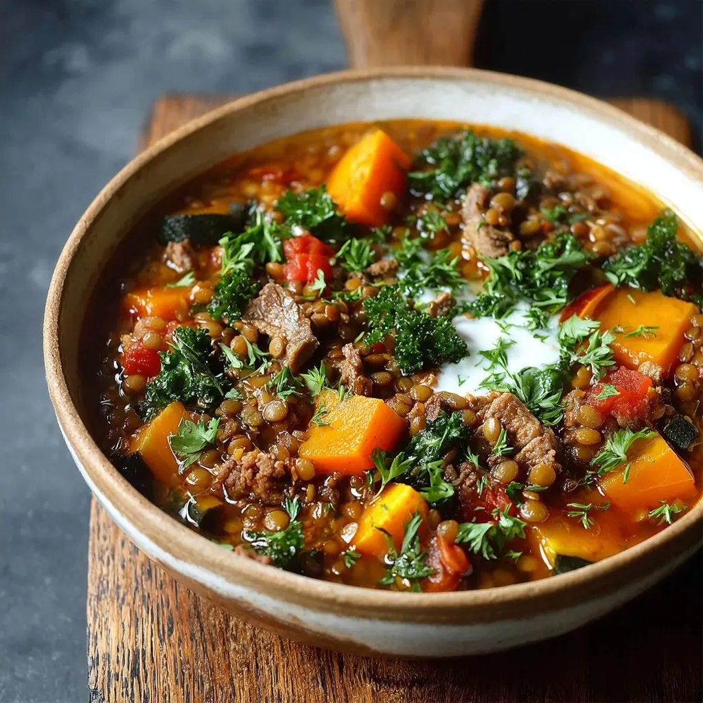 Lamb Lentil and Squash Stew Recipe