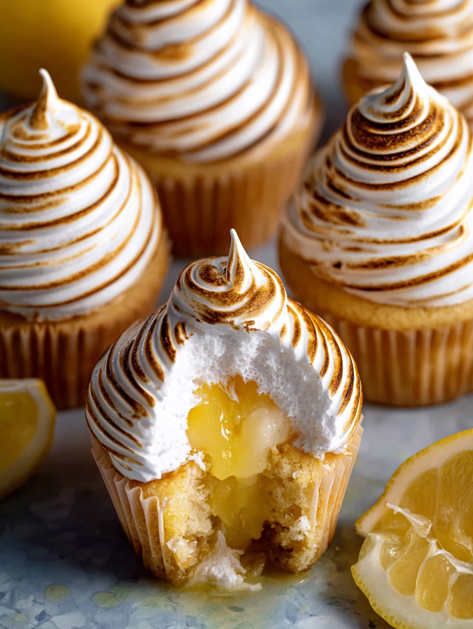 Lemon Meringue Cupcakes with Lemon Curd Filling