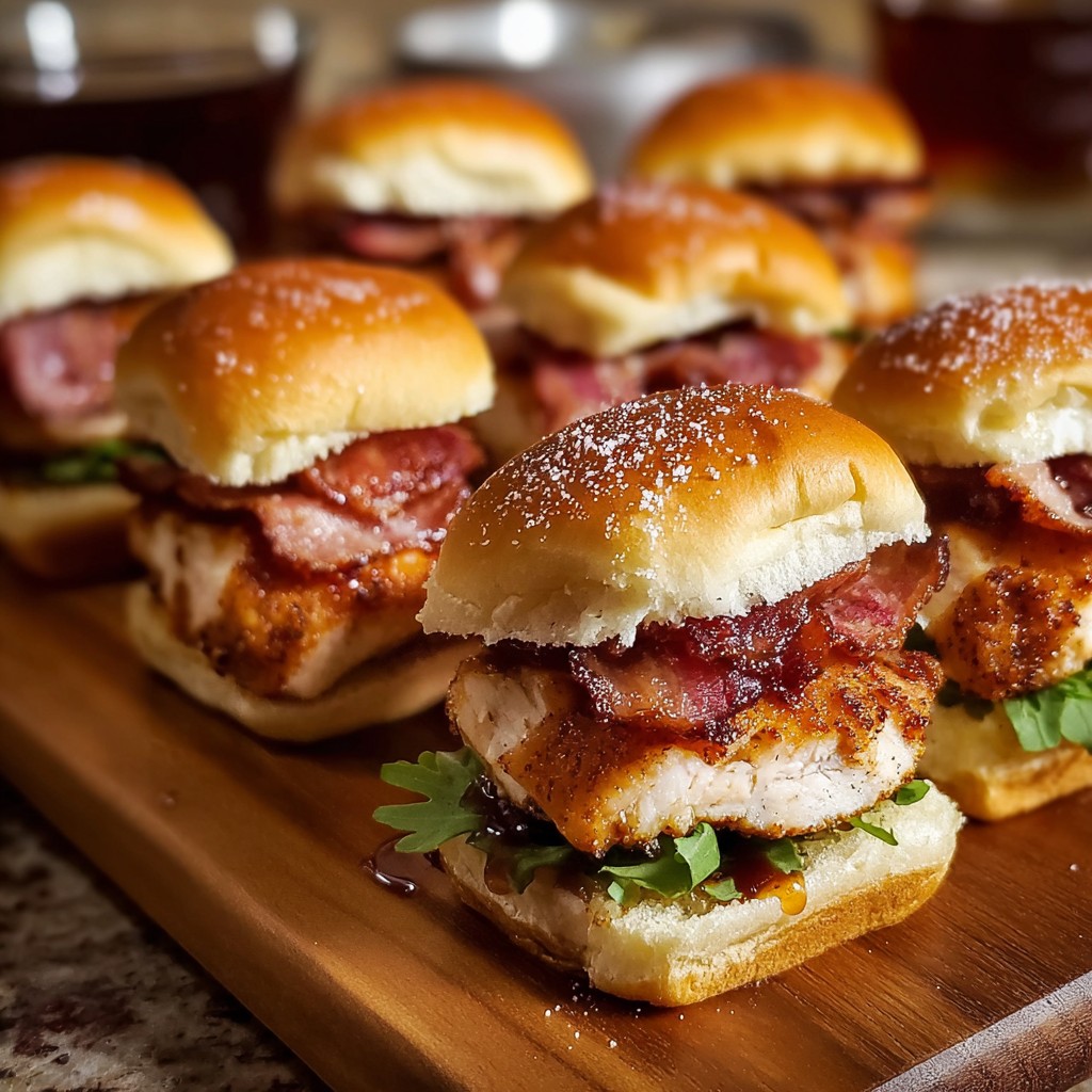 Maple Chicken Bacon Sliders