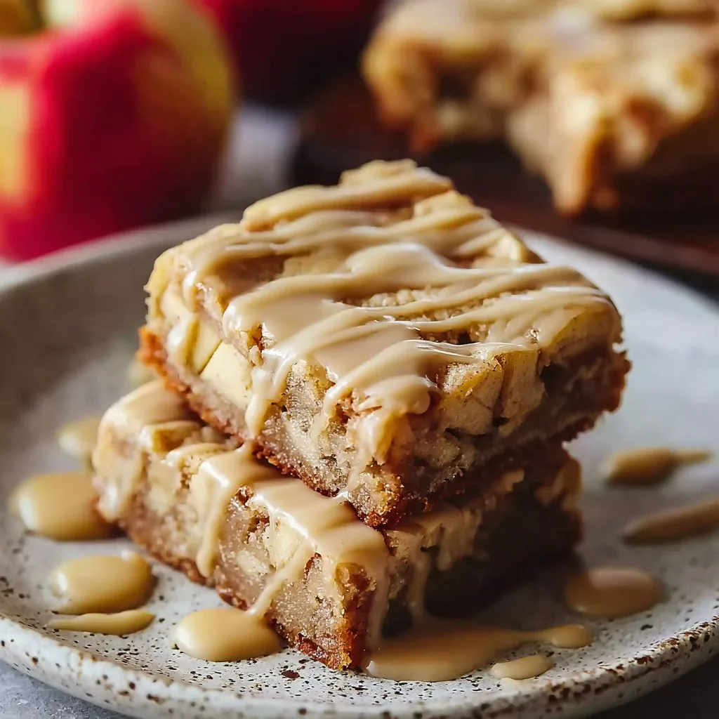 Maple Glazed Apple Blondies