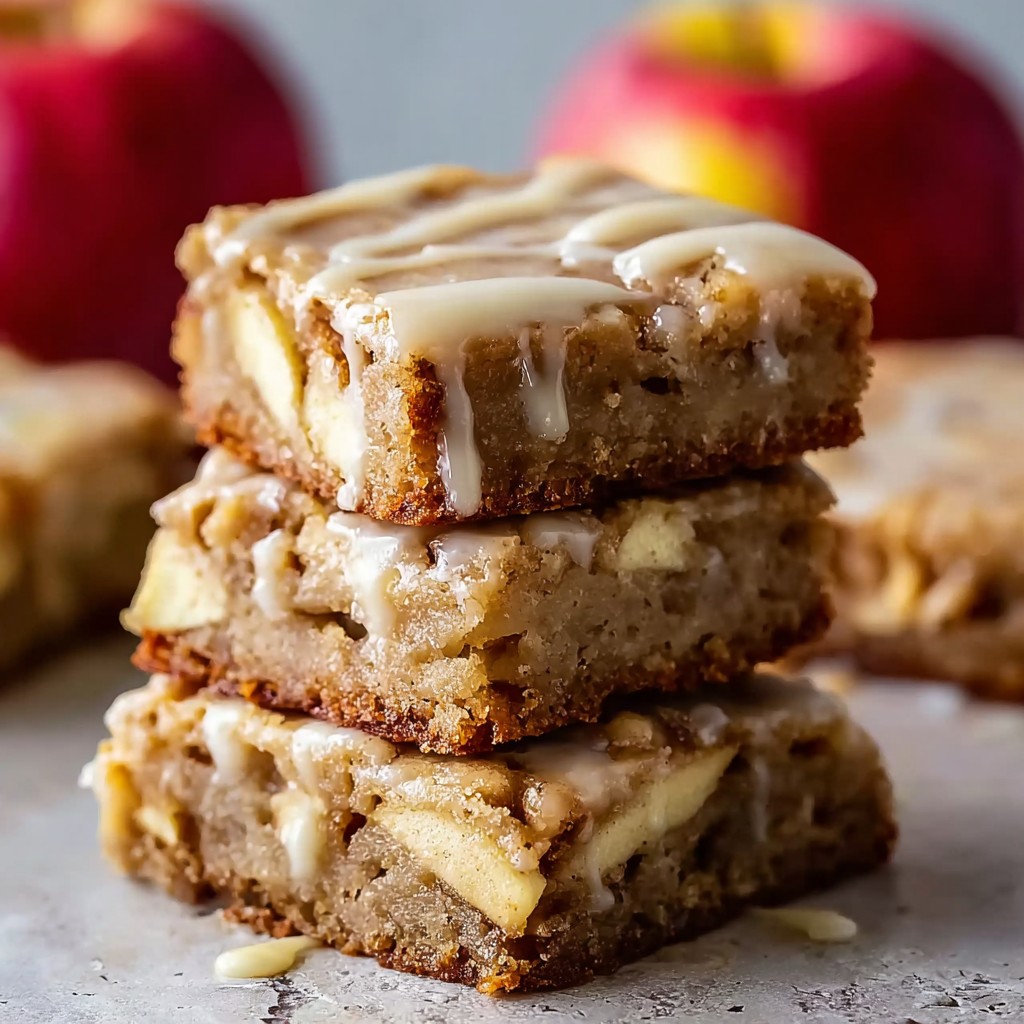 Maple Glazed Apple Blondies