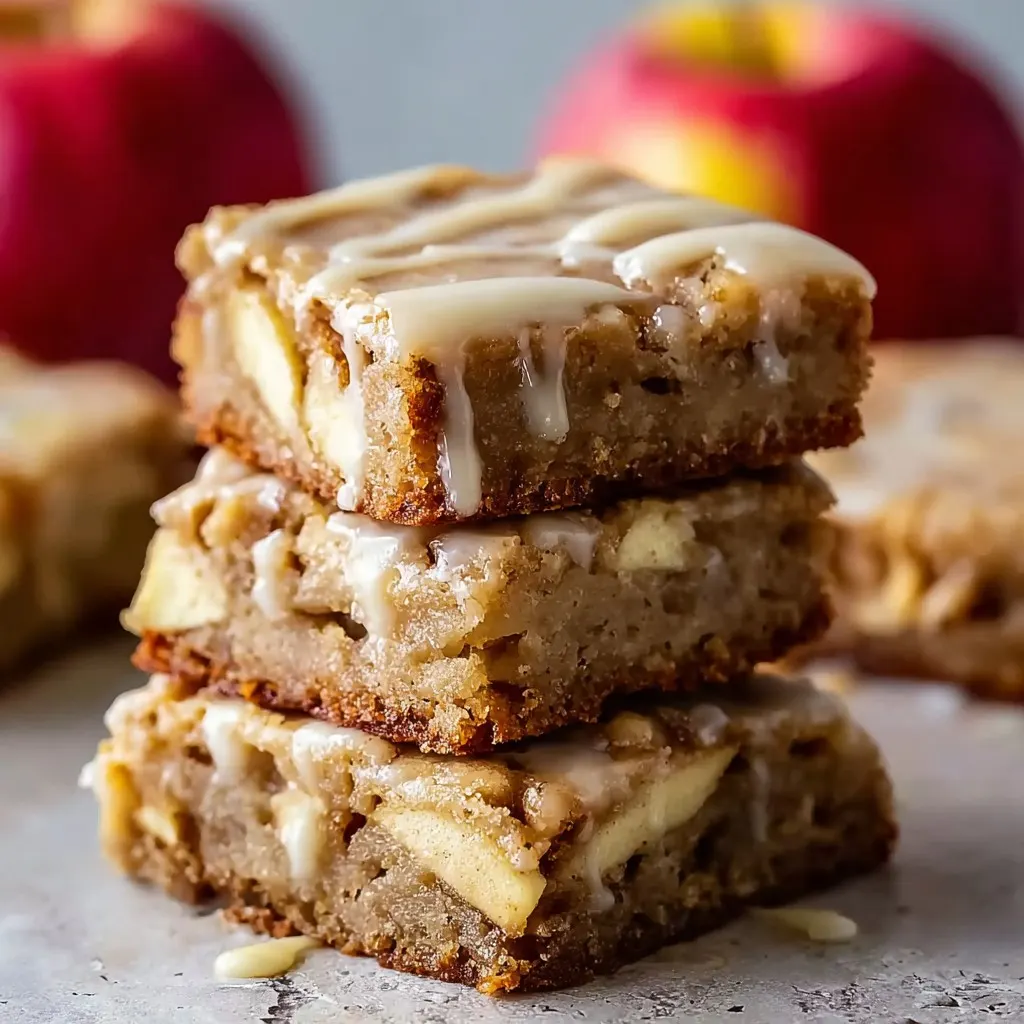 Maple Glazed Apple Blondies