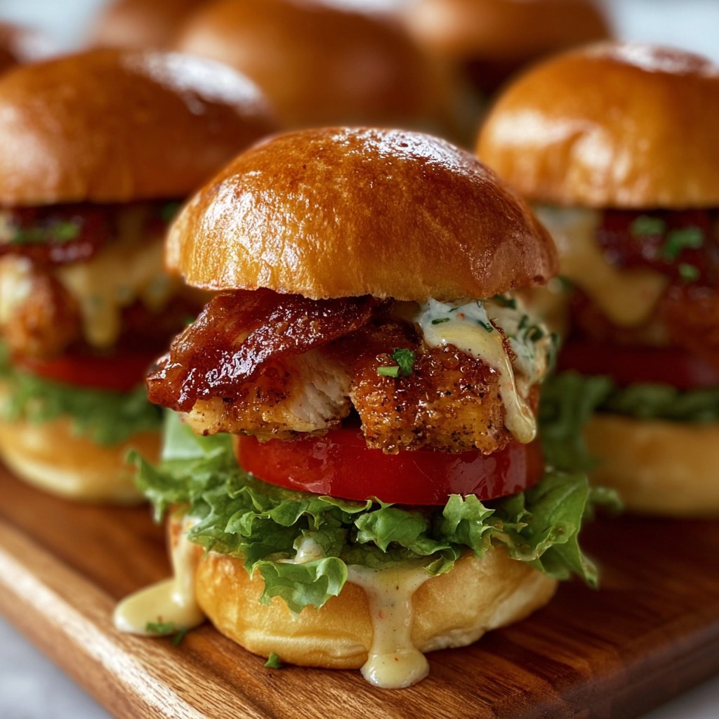 Mini Honey Mustard BLT Chicken Sliders
