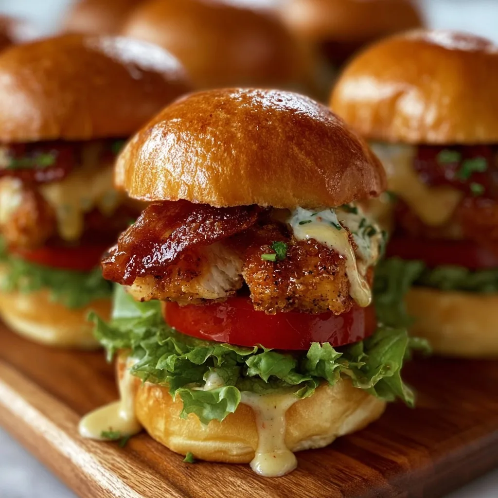 Mini Honey Mustard BLT Chicken Sliders