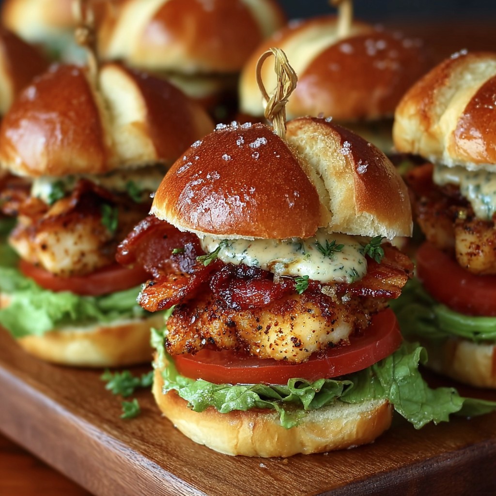Mini Honey Mustard BLT Chicken Sliders