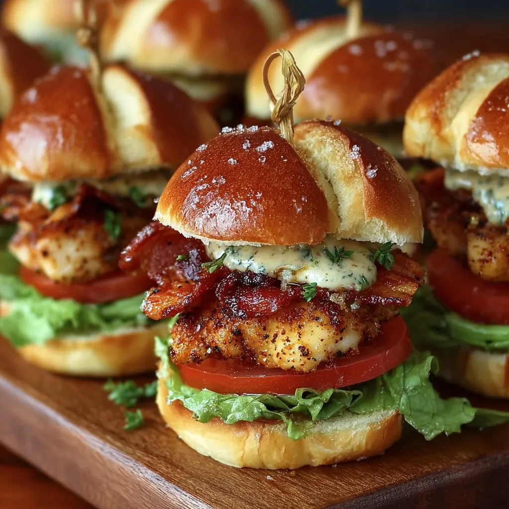 Mini Honey Mustard BLT Chicken Sliders
