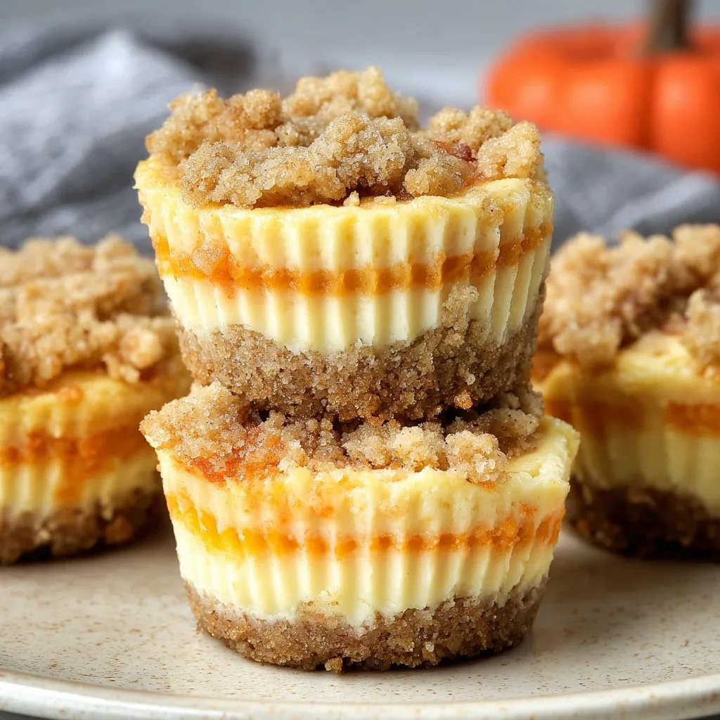 Mini Pumpkin Cheesecakes With Streusel Topping 1 Mini Pumpkin Cheesecakes With Streusel Topping