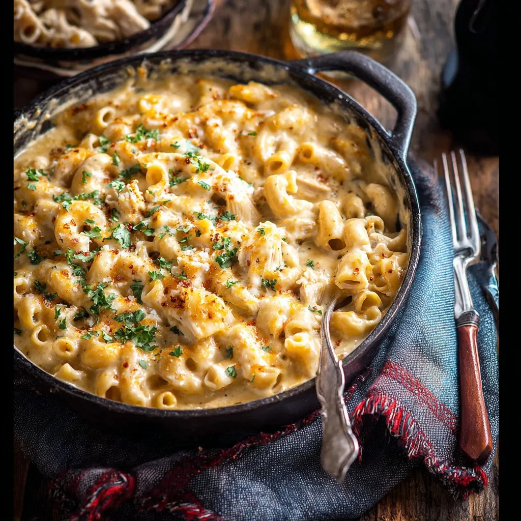 One Pot White Chicken Chili Mac And Cheese