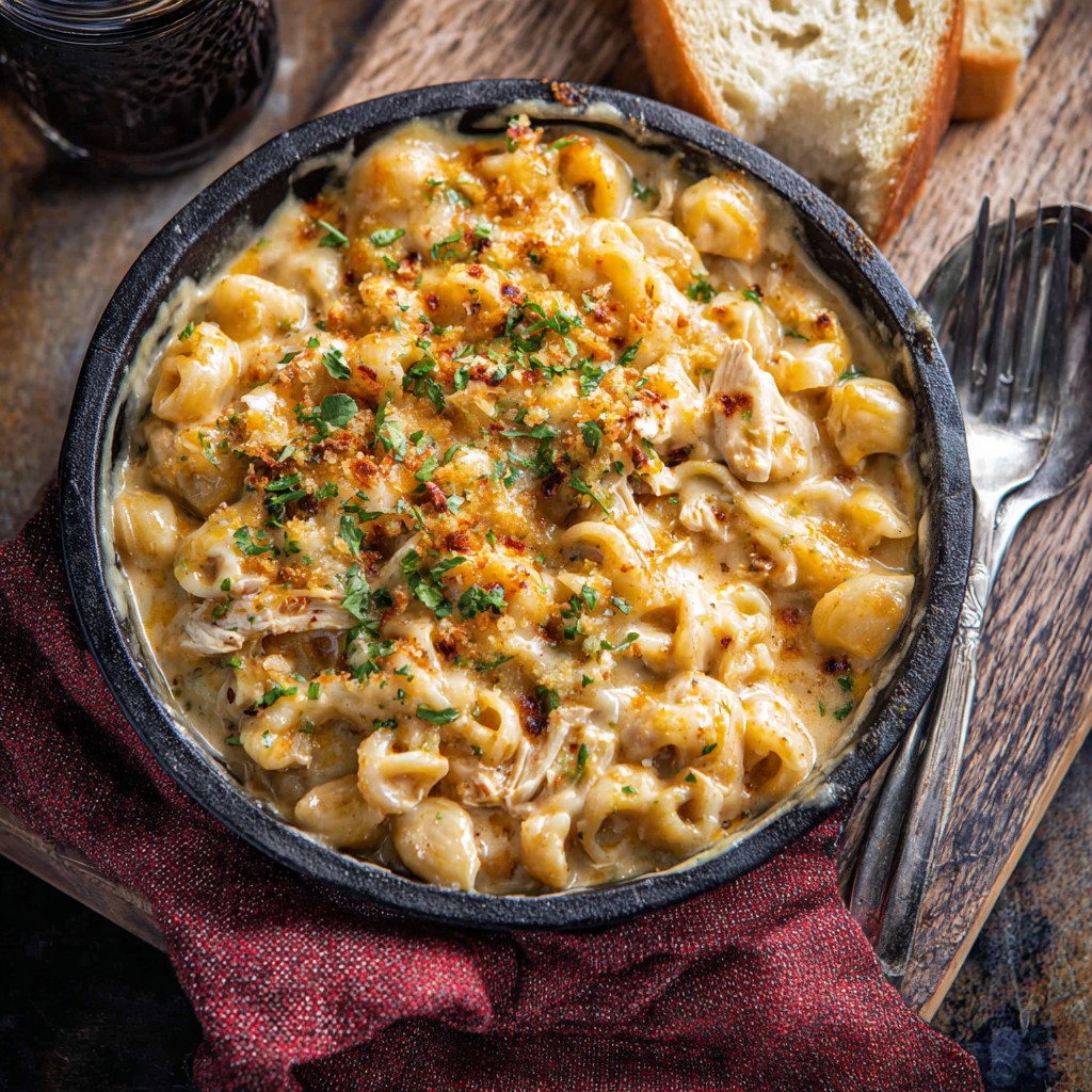 One Pot White Chicken Chili Mac And Cheese