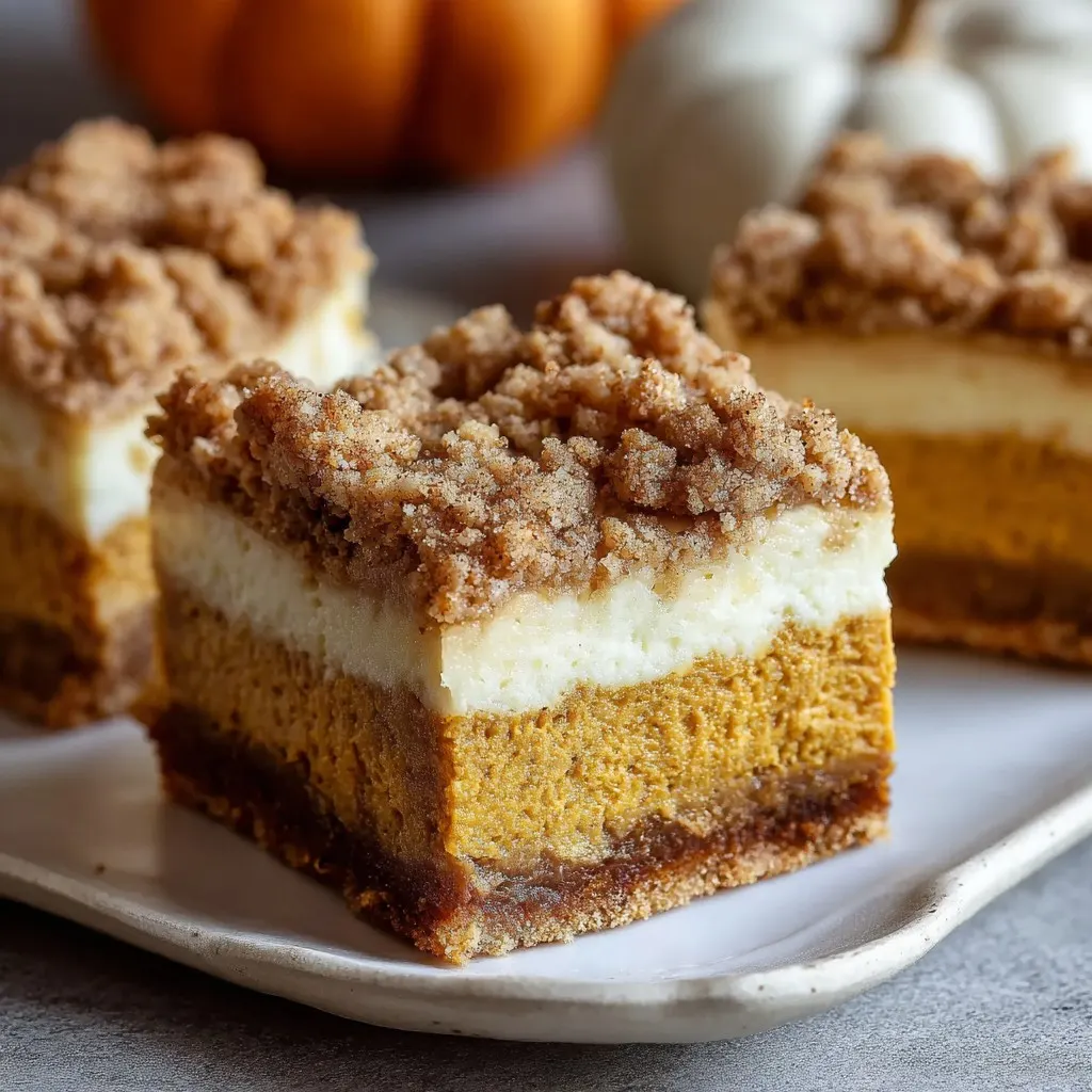 Pumpkin Cheesecake Bars with Streusel Recipe