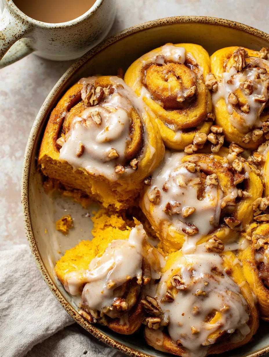 Pumpkin Cinnamon Rolls with Cinnamon Cream Cheese Frosting 2 Pumpkin Cinnamon Rolls with Cinnamon Cream Cheese Frosting