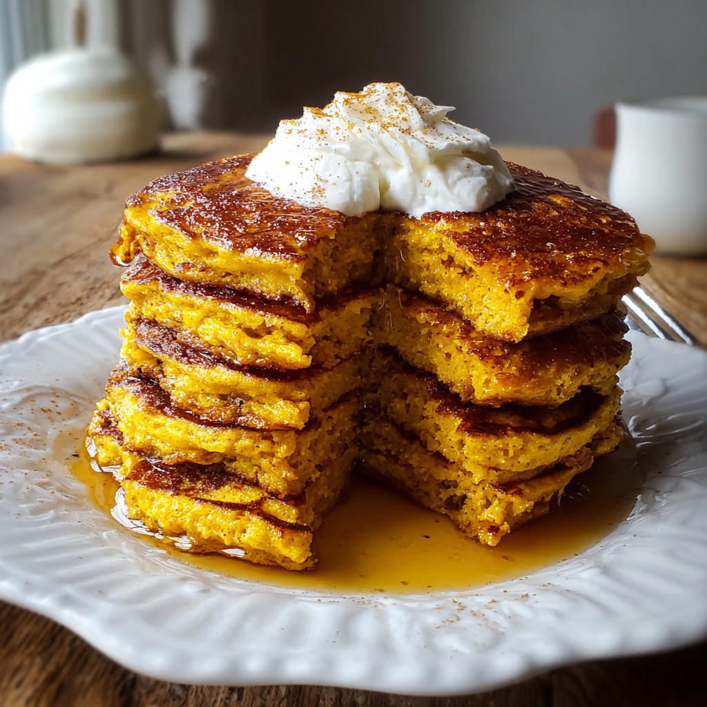 Pumpkin Cottage Cheese Pancakes