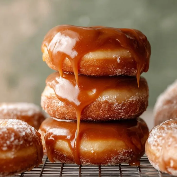 Salted Caramel Donuts with Caramel Glaze
