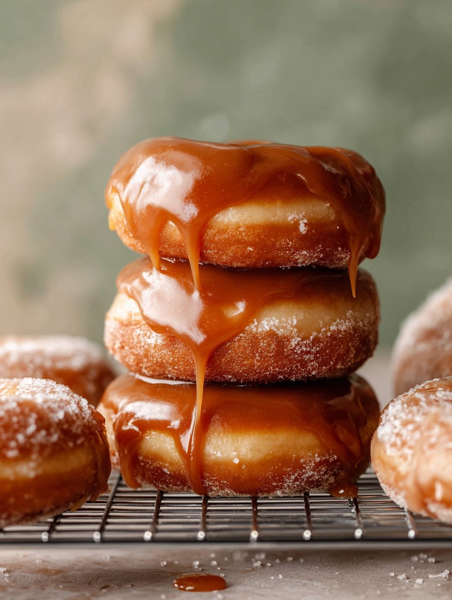 Salted Caramel Donuts with Caramel Glaze
