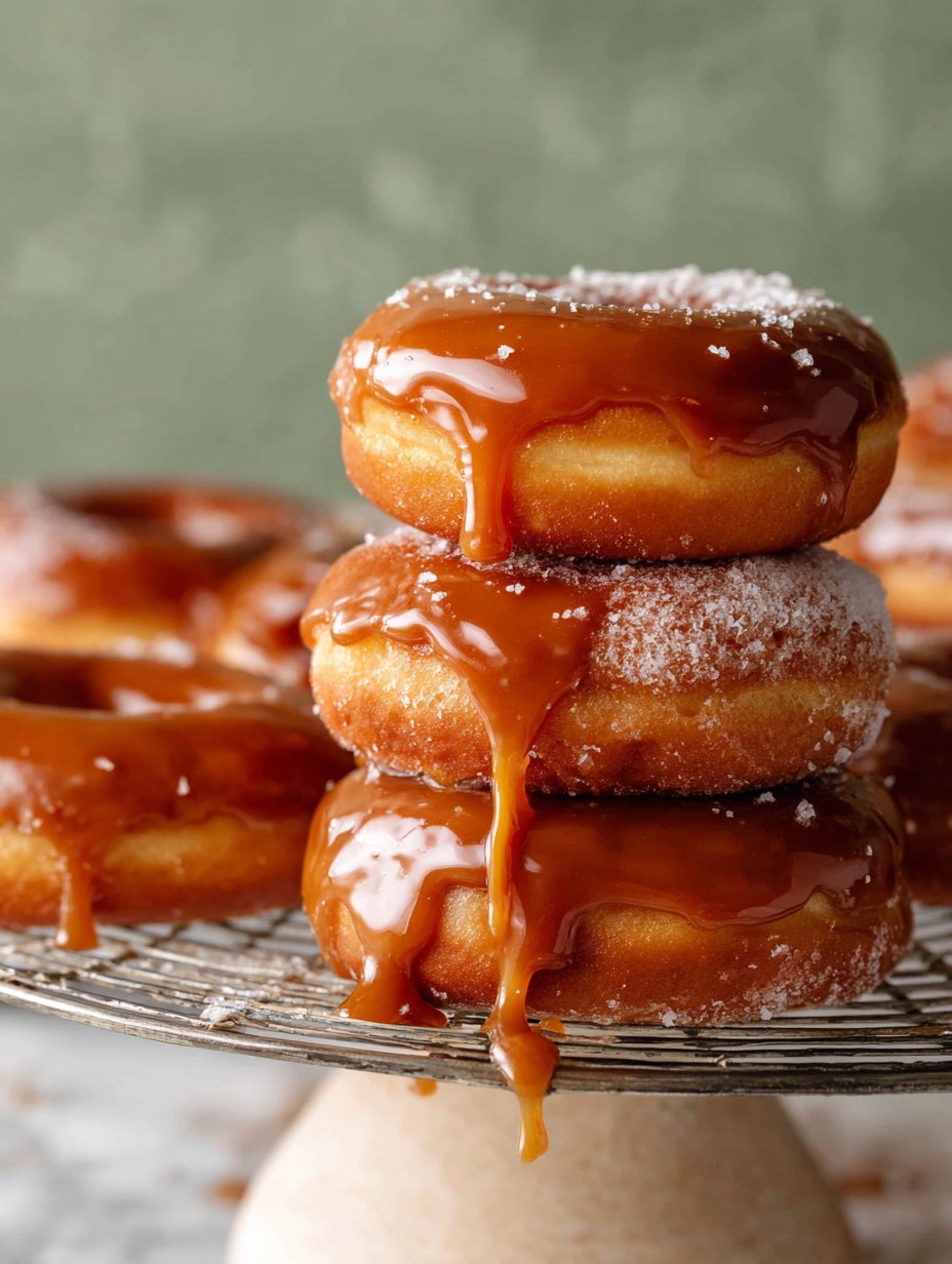 Salted Caramel Donuts with Caramel Glaze