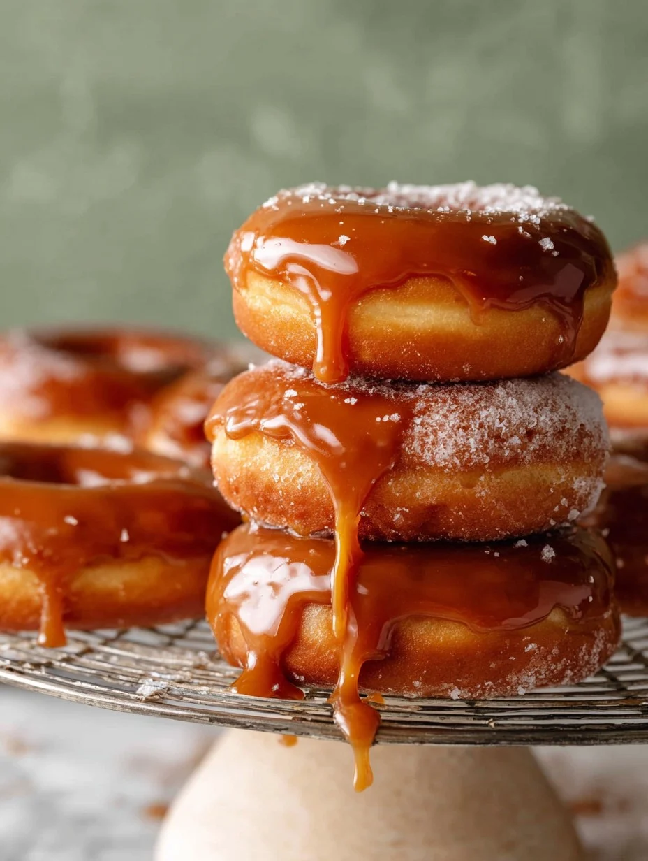Salted Caramel Donuts with Caramel Glaze