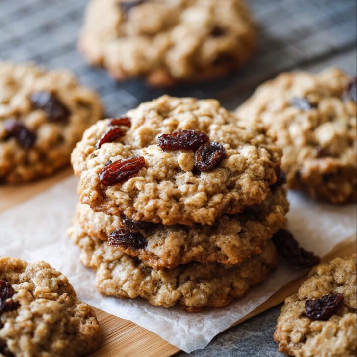Soft & Chewy Oatmeal Raisin Cookies