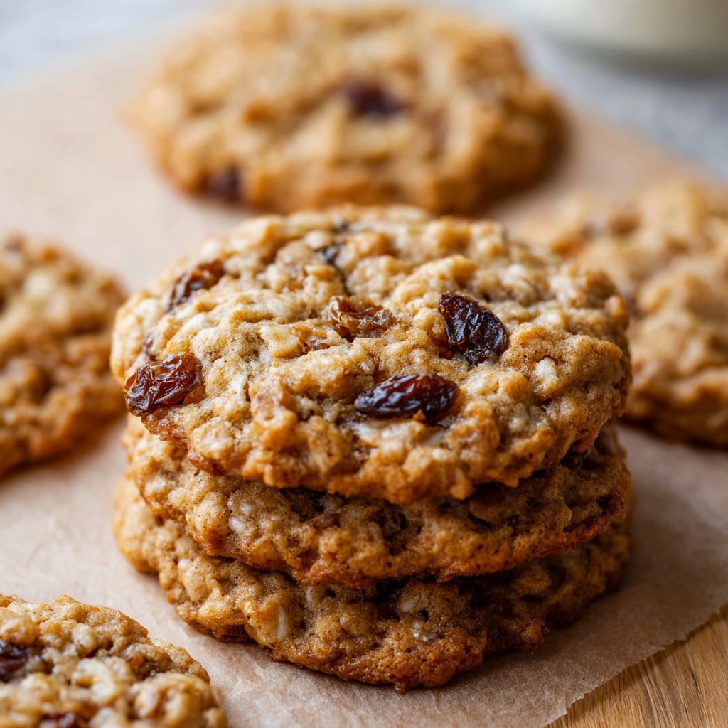 Soft & Chewy Oatmeal Raisin Cookies